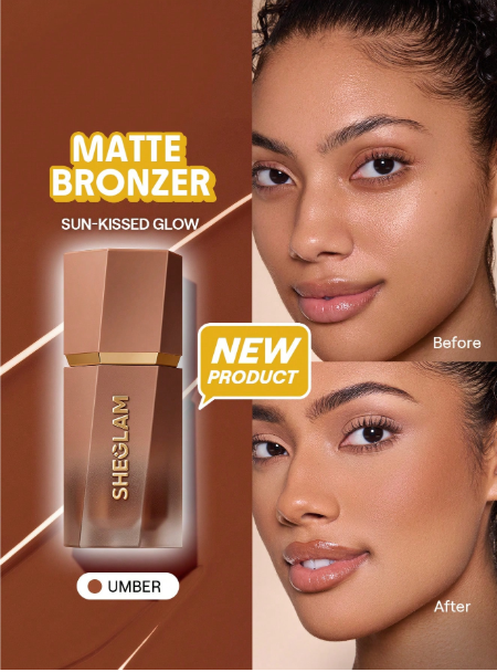 برونزر سائل غير لامع من Sun Beam-برونزر سائل غير دهني يدوم طويلاً برونزر غير لامع طبيعي يمنح البشرة لونًا برونزيًا